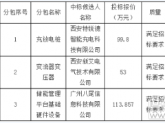 南方電網(wǎng)調(diào)峰調(diào)頻公司光儲(chǔ)充電站項(xiàng)目設(shè)備采購(gòu)中標(biāo)公示