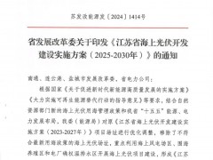 配儲10%·2h！江蘇印發(fā)27.3GW海上光伏建設方案